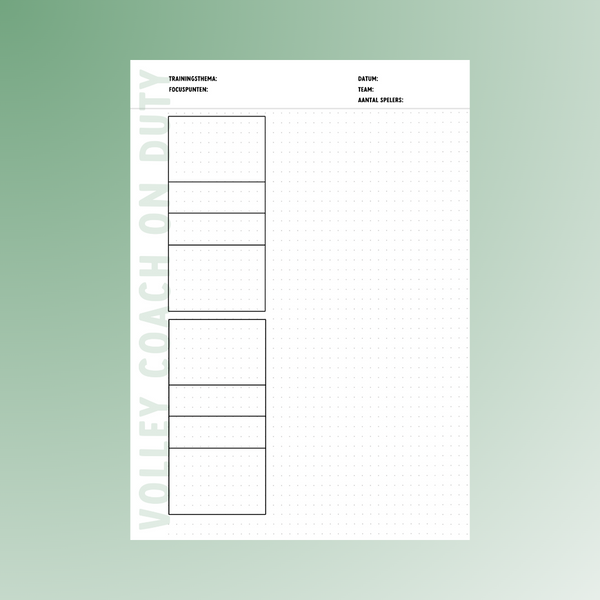 Dé DIGITALE U11 volleybaltrainer toolkit